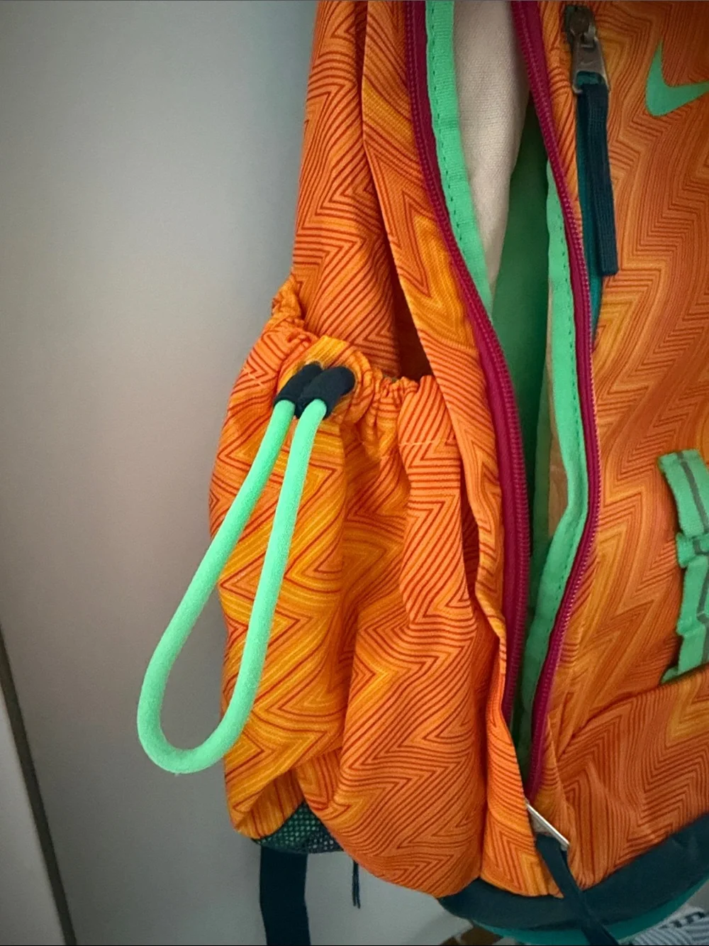 Nike Orange Backpack with Teal Accents